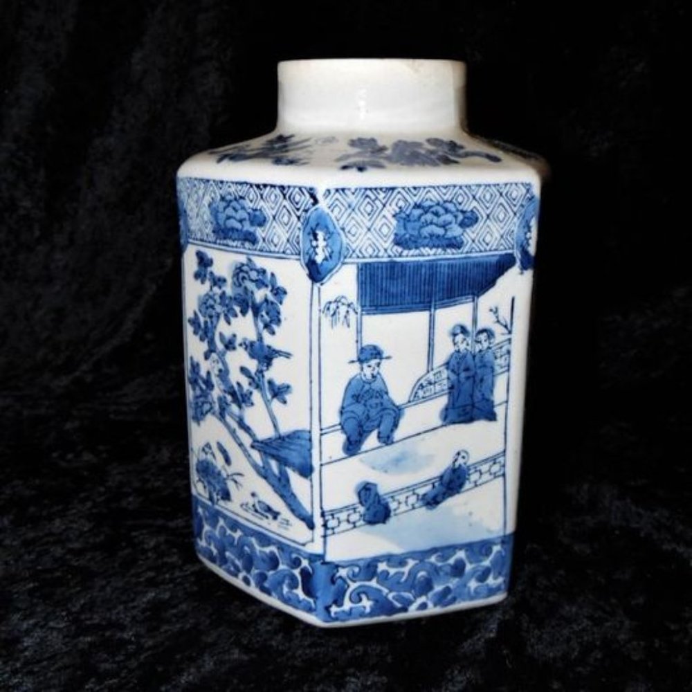 LAST MARKDOWN Antique Bisque Oriental vase